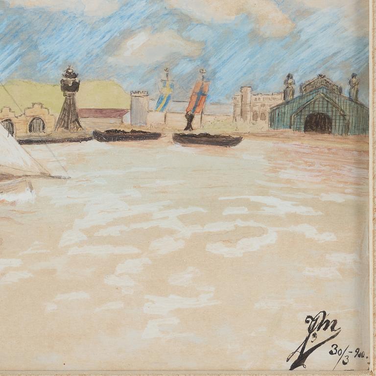 UNKNOWN ARTIST, 19th Century, watercolour, signed and dated.