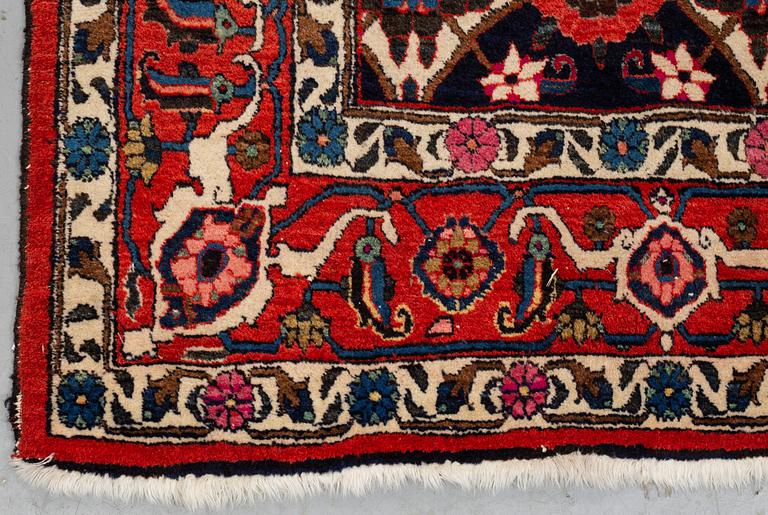 A rug, semi-antique/old, Veramin, ca 213 x 146 cm.