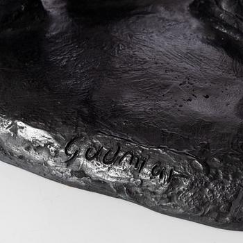 Gudmar Olovson, sculpture. Signed. Numbered. Foundry mark. Bronze, height 62 cm, length 32 cm.