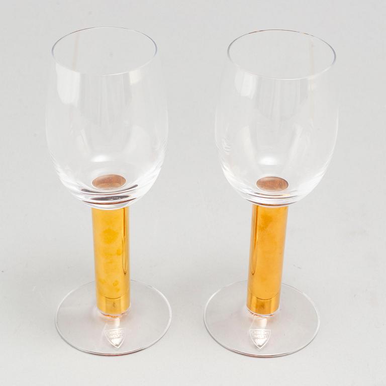 Eight 'Nobel' wine glasses by Gunnar Cyrén.