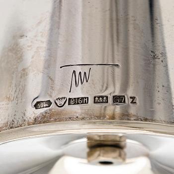 Tapio Wirkkala, A pair of silver candlesticks, TW 189, Kultakeskus, Hämeenlinna 1960.