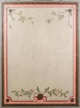 VÄGGFÄLT, 2 st, olja på duk, 1900-talets mitt.