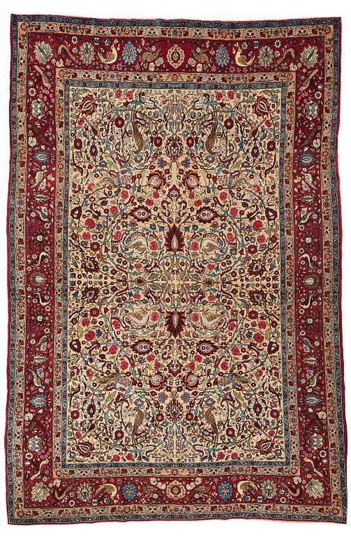 A carpet, a semi-antique Tehran figural, probably, ca 307 x 205,5 cm.