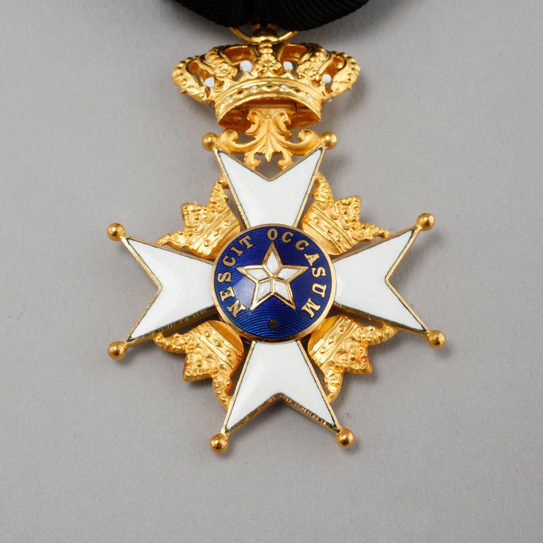 Medal, Order of the Polar Star, 18k gold by C.F Carlman, 1963.