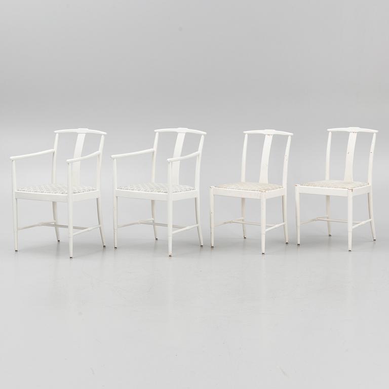 Kerstin Hörlin-Holmqvist, four 'Triva' series chairs, Nordiska Kompaniet, mid-20th Century.