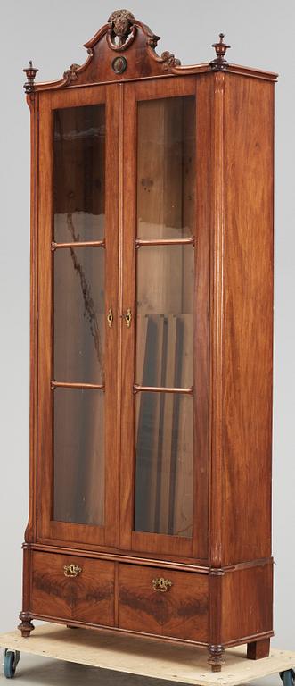 BOKSKÅP, senempire, omkr 1800-talets mitt.