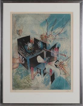 ROBERTO MATTA, färgetsning, signerad och numrerad 25/100?.