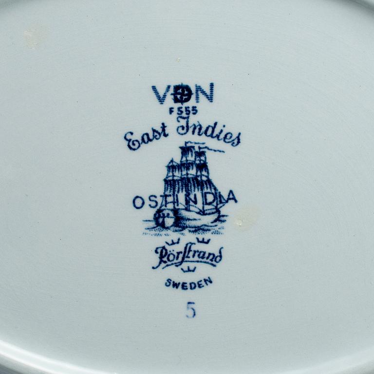 RÖRSTRAND, "Ostindia", 75 delar, porslin och flintgods, varierande tillverkningsår.