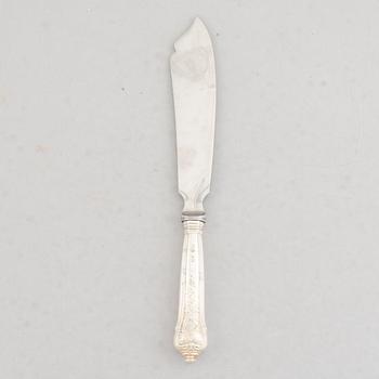 Ole Hagen, a Sterling Silver Cake Knife, "Rosenborg", A Michelsen, Copenhagen circa 1960.