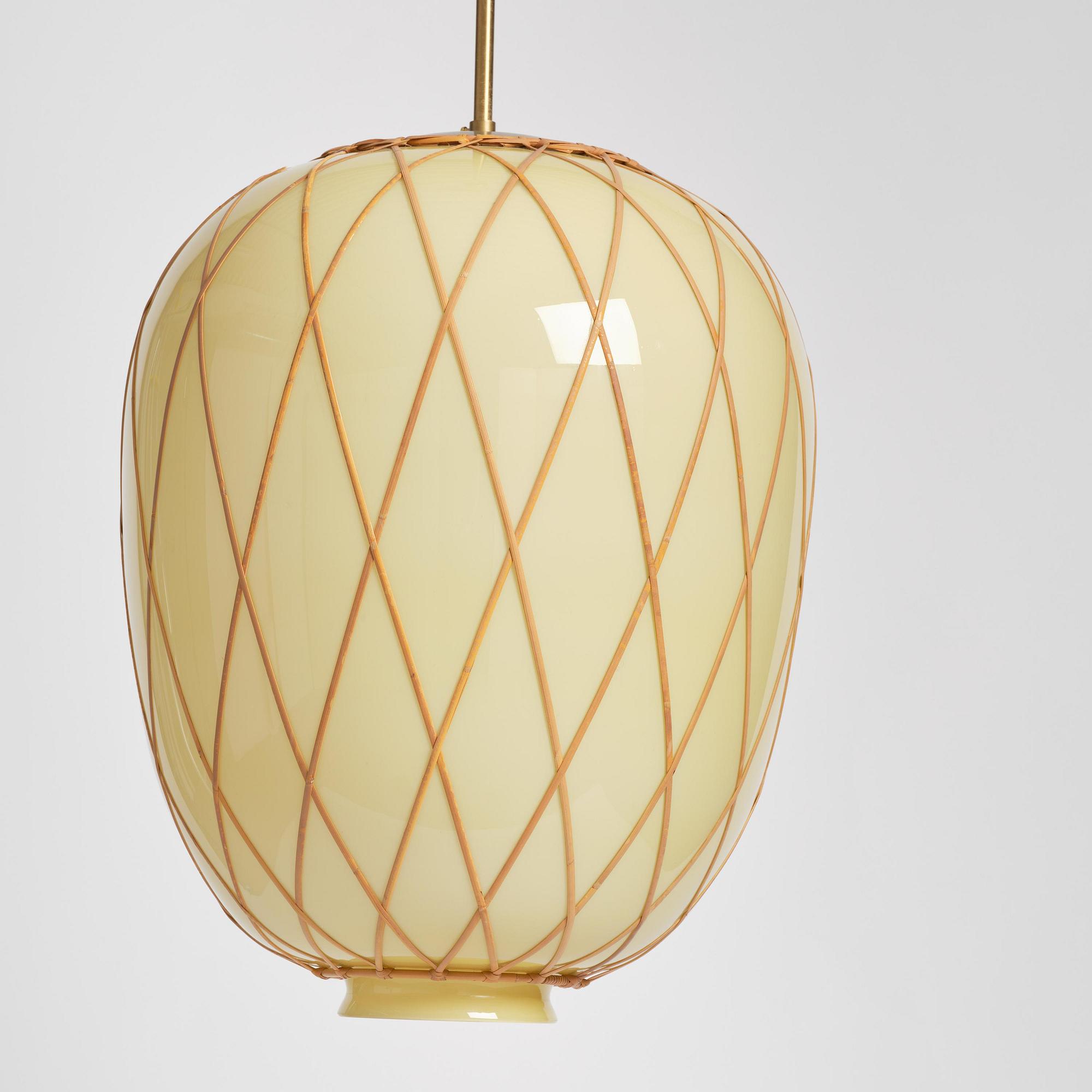 Harald Notini, a pair of ceiling lamps model 11555, Arvid Böhlmarks Lampfabrik, Stockholm, 1940s.