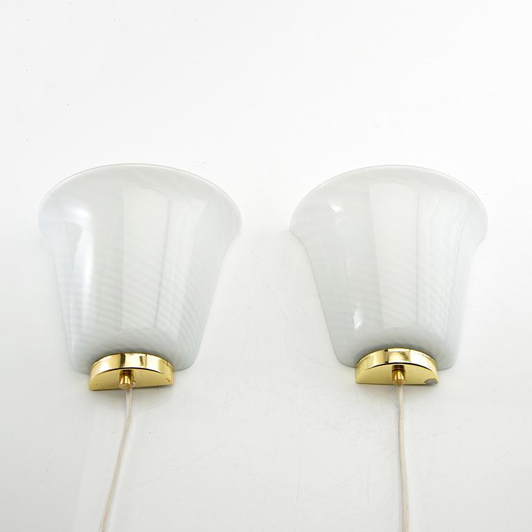 Wall lamps, a pair, probably Murano, second half of the 20th century.