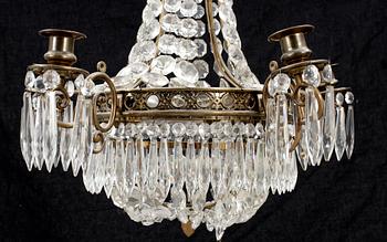 LJUSKRONA, empirestil, 1900-tal. Höjd ca 48 cm.