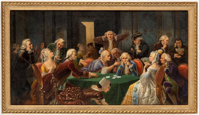 An unknown 19th century artist, oil on canvas, bears signature.