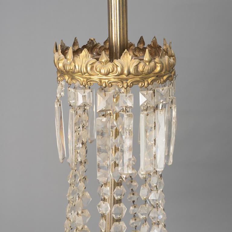 A chandelier, circa 1900.