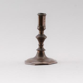 LJUSSTAKE, mässing, 1700-tal.