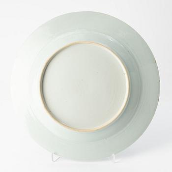 A blue and white porcelain dish, China, Qianlong (1736-95).