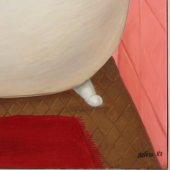 Fernando Botero, "Badrummet/El cuarto de baño".