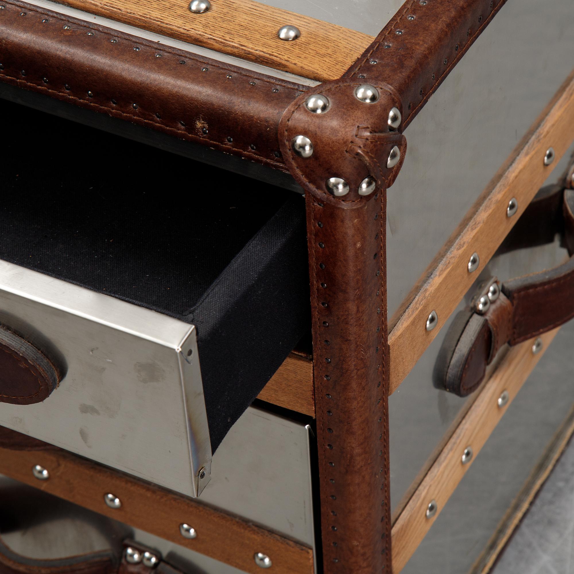 A pair of contemporary side tables.