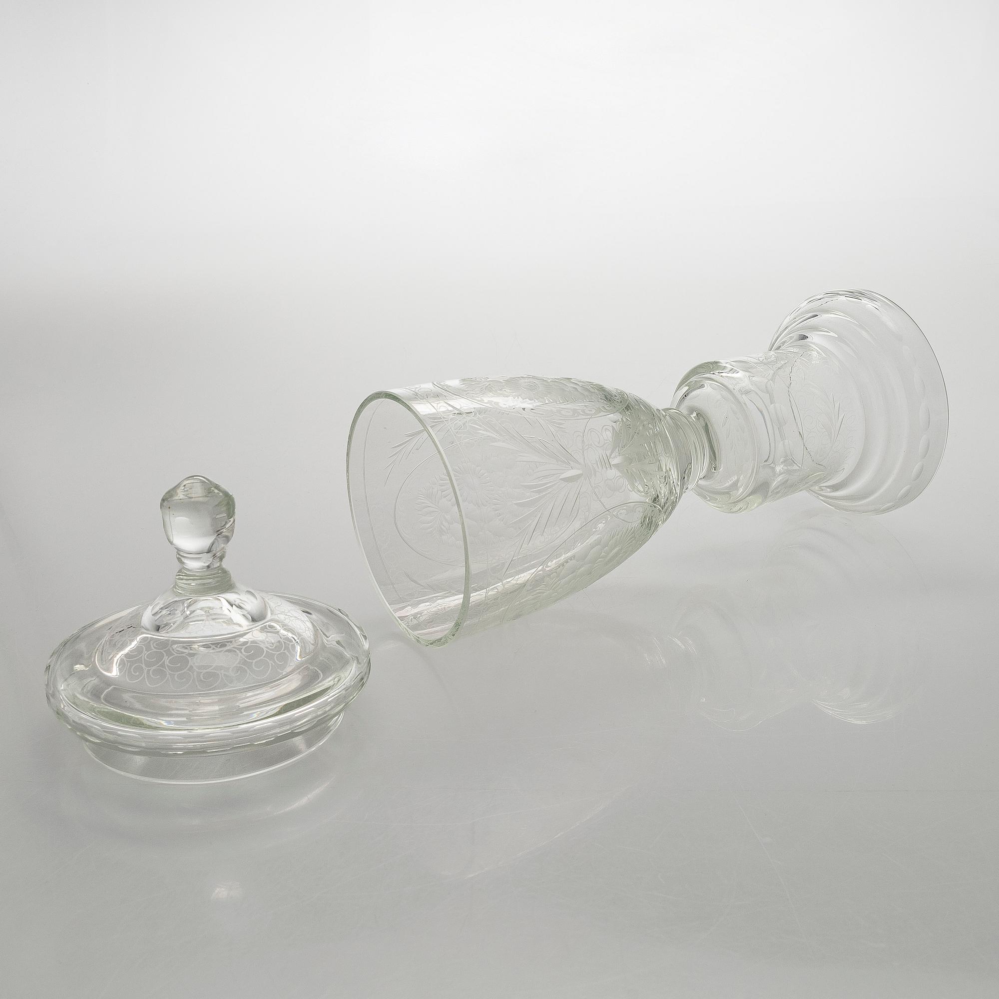 Skål, glas, 1900-talets mitt.