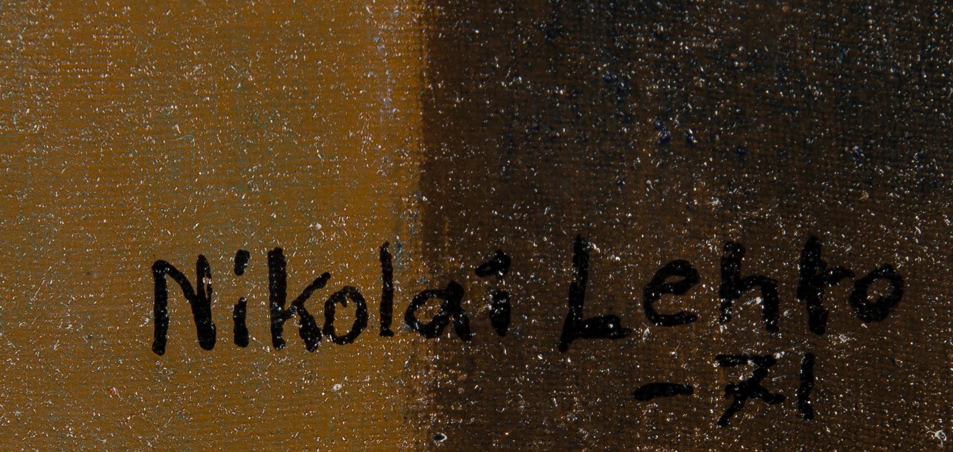 NIKOLAI LEHTO, oil on canvas laid on cardboard, signed and dated -71.