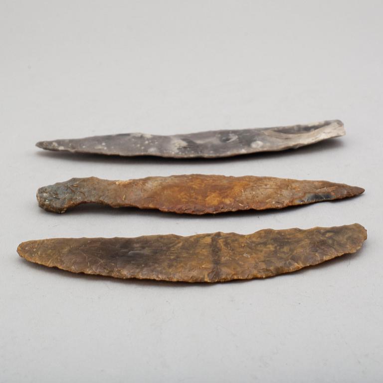 Three neolithic flint objects.