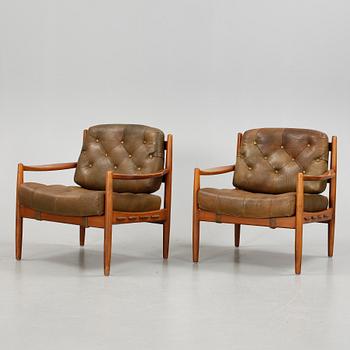 FÅTÖLJER, ett par, Läckö", OPE, Ingemar Thillmark, 1960-tal.