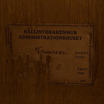 An early 20th century display cabinet for the Finnish State Railways.