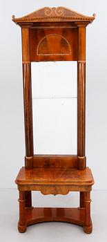 SPEGEL MED KONSOLBORD, Karl Johan, 1800-talets mitt.
