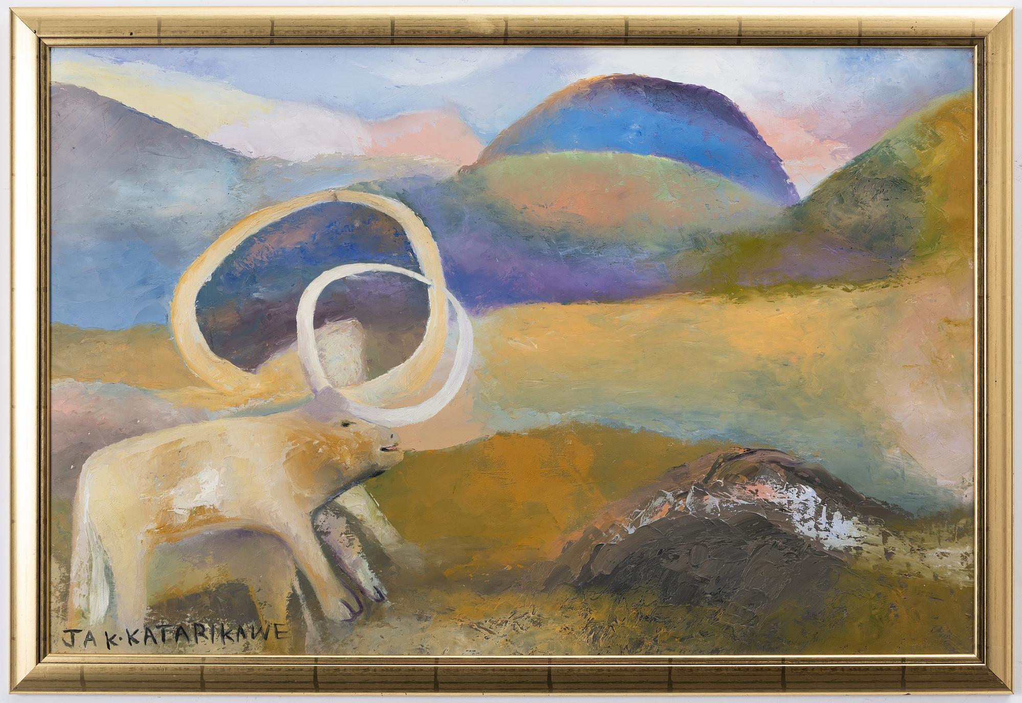 Jak Katarikawe, Buffalo in a Landscape.