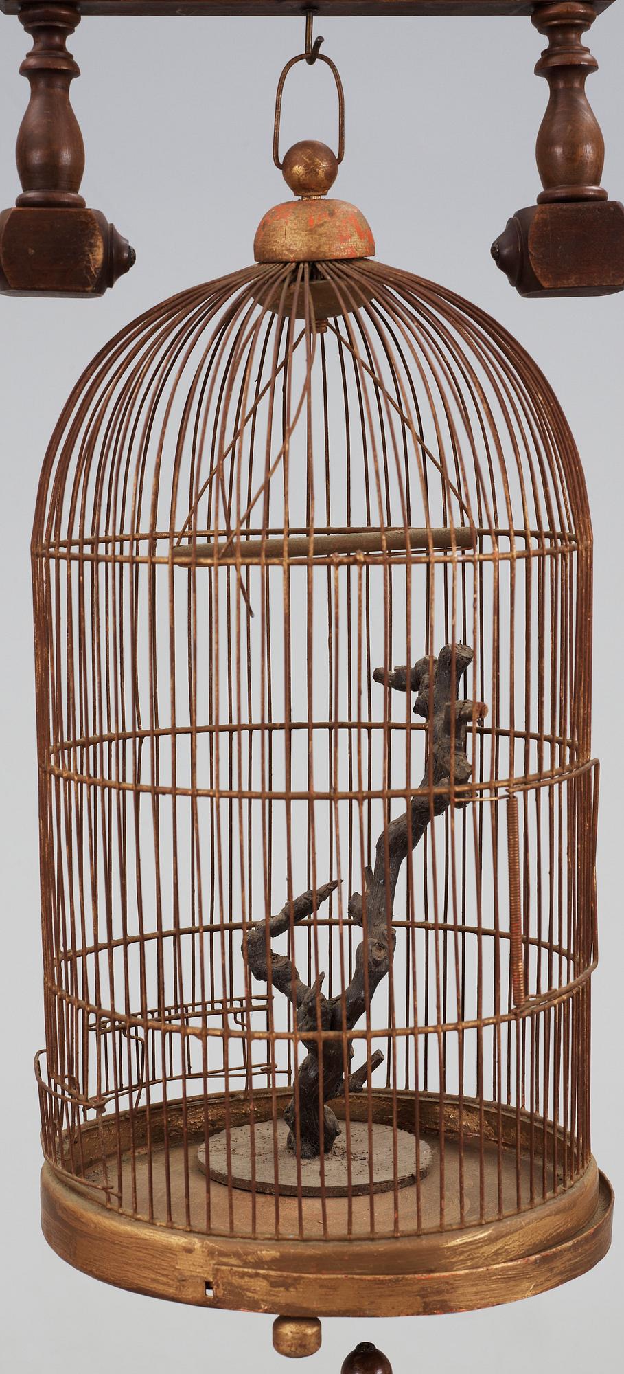 FÅGELBUR med STÄLL, 1900-talets andra hälft.