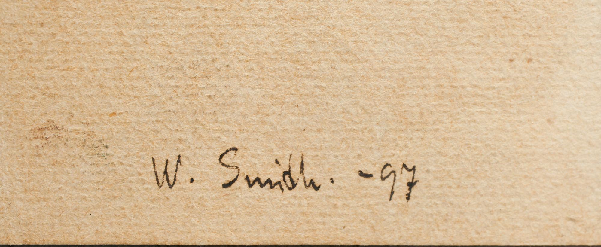 WILHELM SMITH, akvarell och blyerts, sign o dat -97.