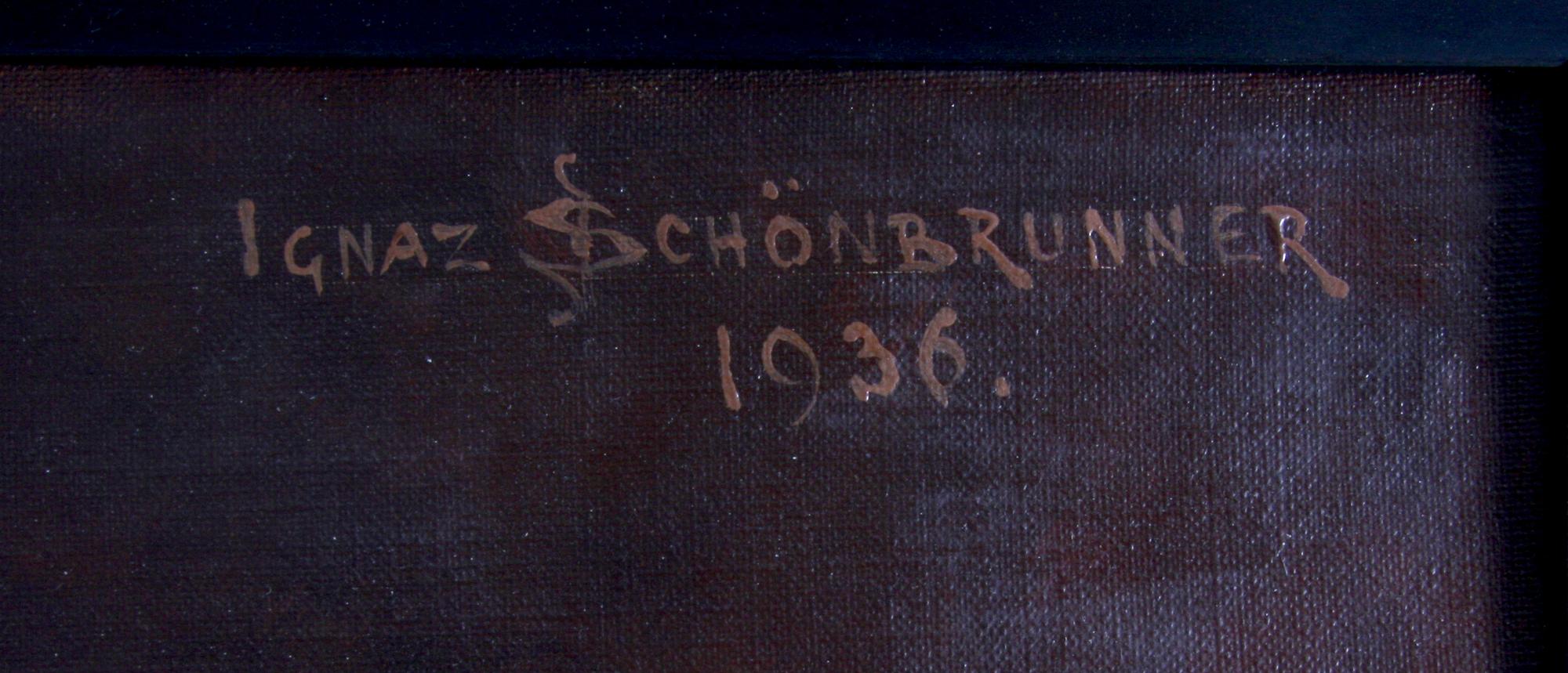 SCHÖNBRUNNER II, IGNAZ. Olja på duk, sign o dat 1936.