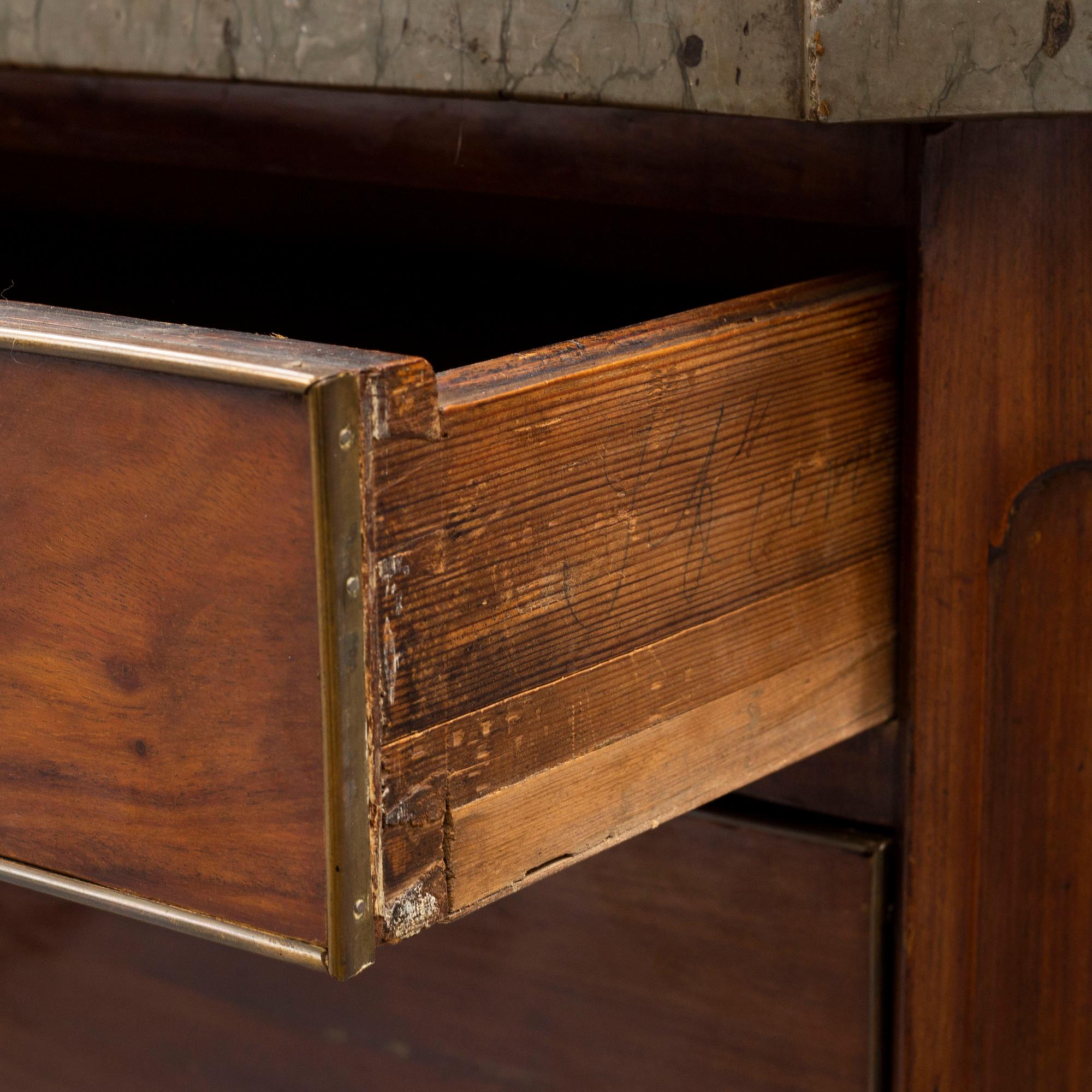 A Swedish late gustavian secretaire, late 18th century.