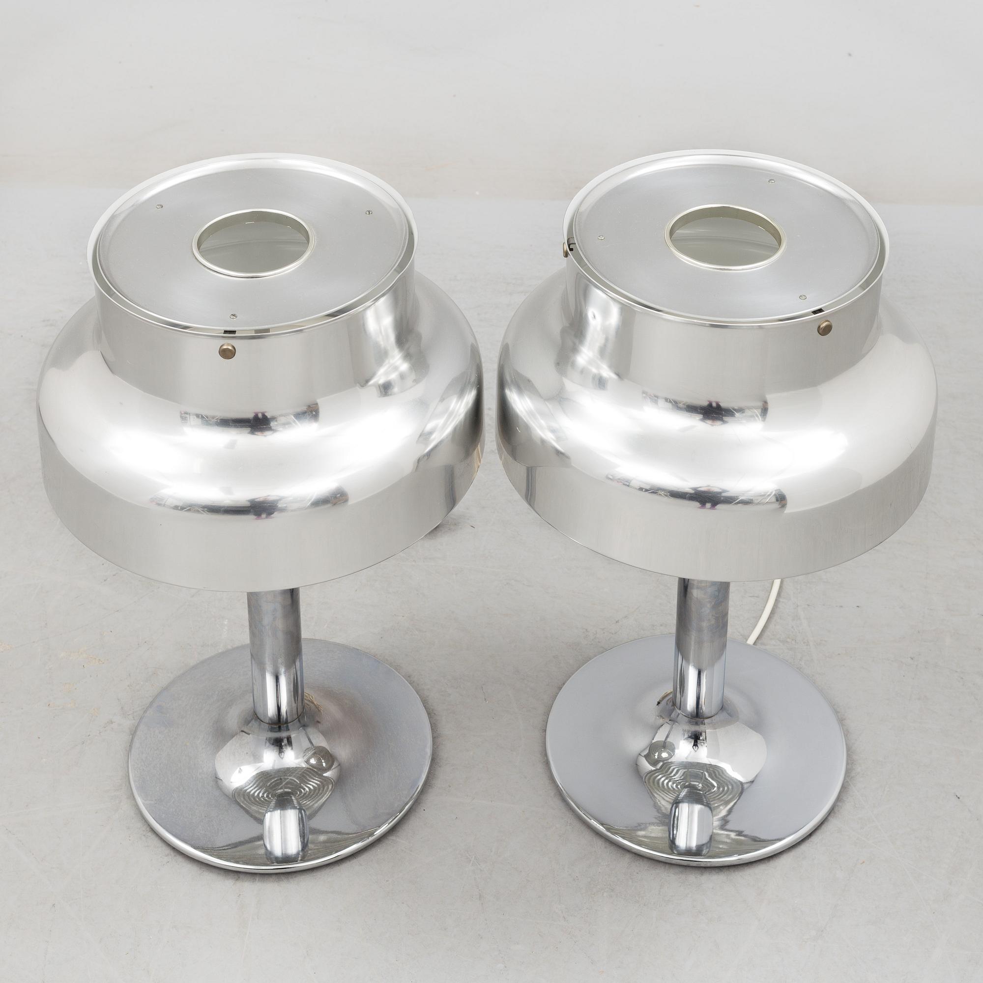 ANDERS PEHRSON, bordslampor, ett par "Bumling", Ateljé Lyktan, Åhus, formgivna 1968.