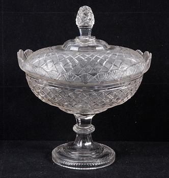 BONBONJÄR, glas, 1800-talets andra hälft.