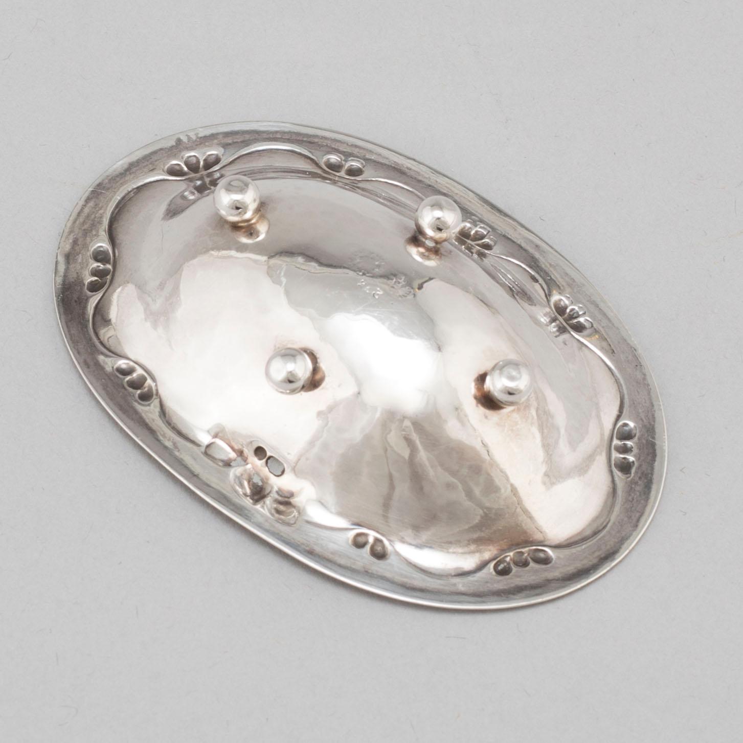 GEORG JENSEN, an 830/1000 silver needle dish, Denmark 1920's.