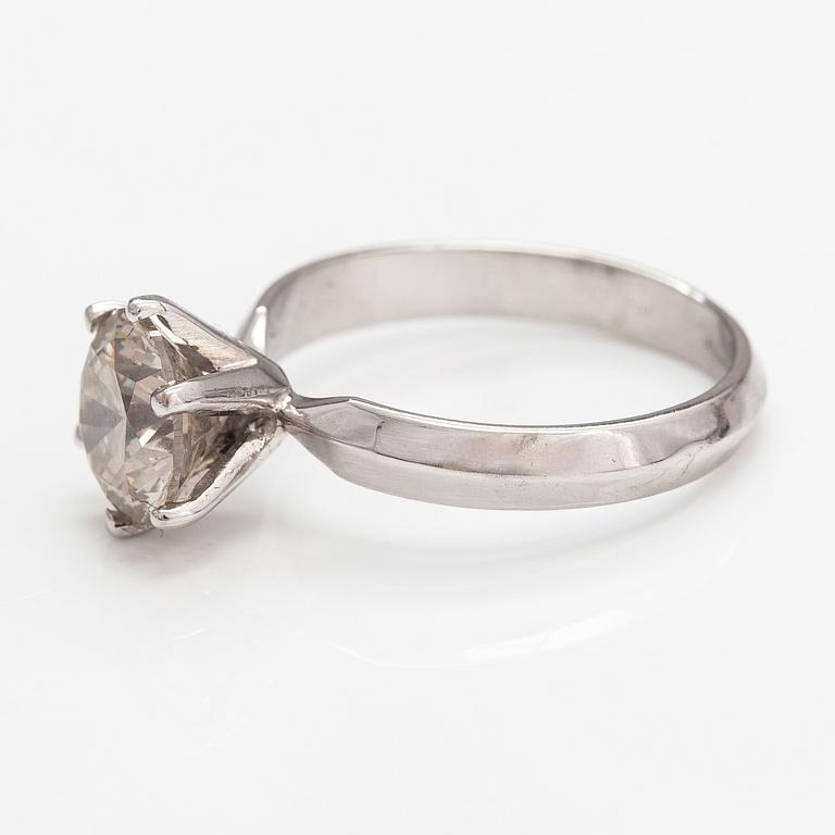 Ring, 14K vitguld, diamant ca 2.51 ct.