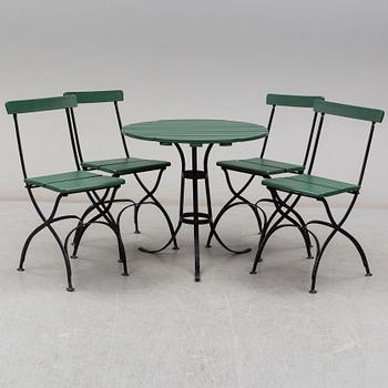 TRÄDGÅRDSGRUPP, 5 delar, bl a "Bryggeristol", Grythyttan, 1900-talets första hälft.