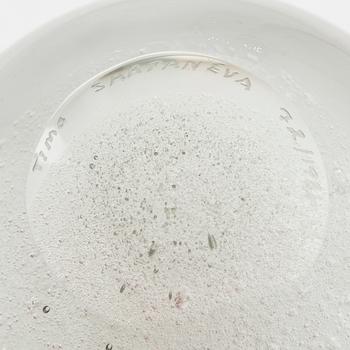 Timo Sarpaneva, glasskulptur, "Claritas Mist ball" signerad Timo Sarpaneva 72/1986.