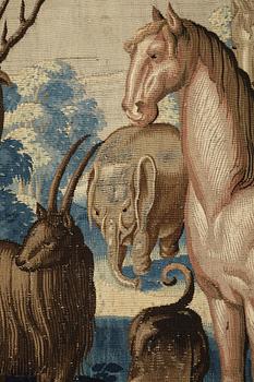 VÄVD TAPET, "Orphée jouant pour les Animaux", norra Nederländerna 1600-talets förra hälft - omkring 1600-talets mitt,
