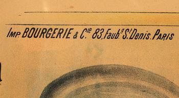 A lithographic vintage poster, 'Voitures Prosper Lambert', France, early 20th Century.