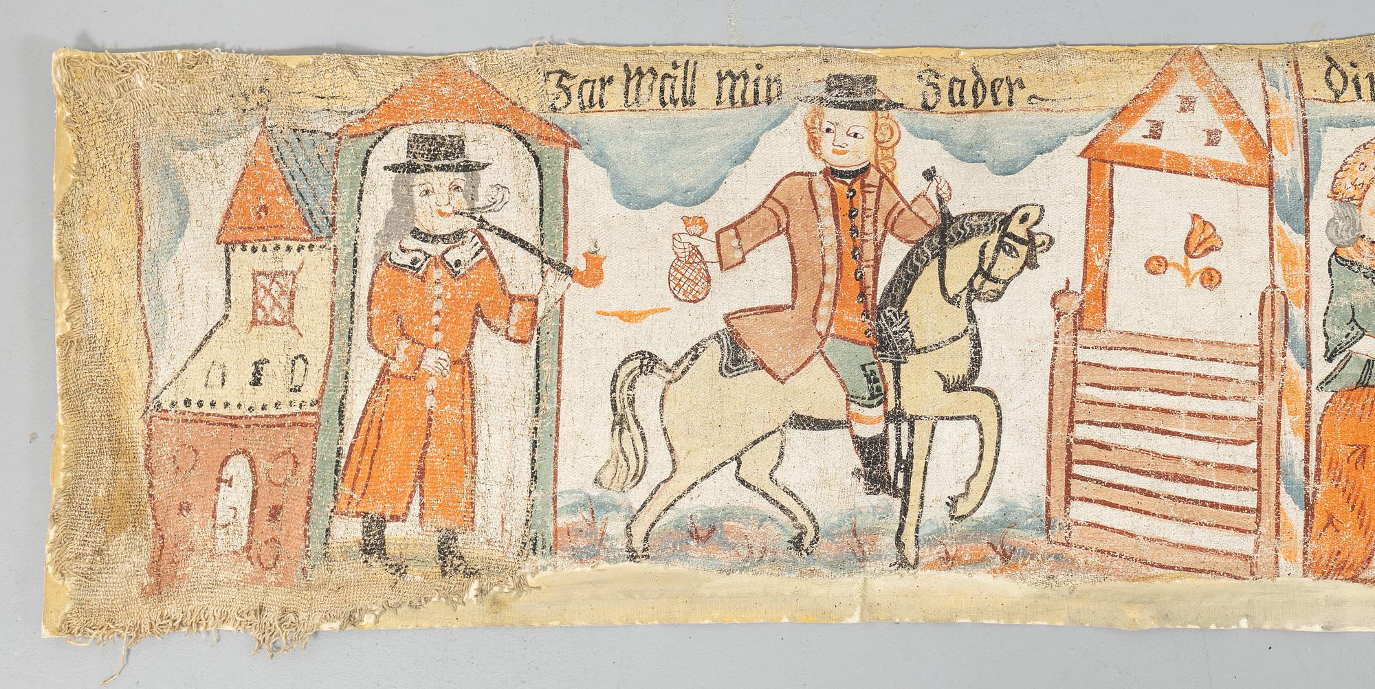Bonadsmålning, tillskriven Per I Lusshult (Per Nilsson) (1741-1820).