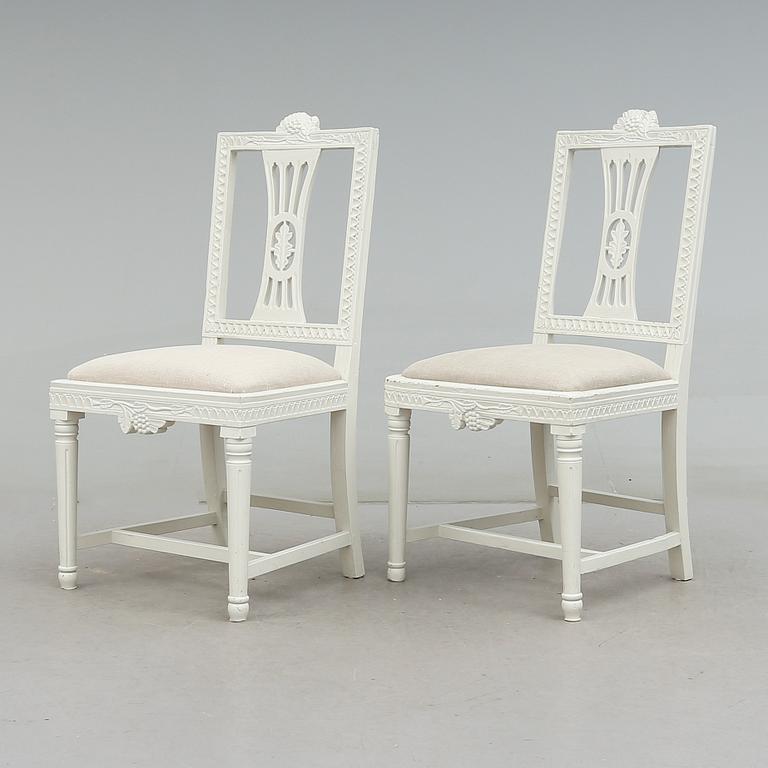 STOLAR, 1 par, gustavianska, omkring år 1800.