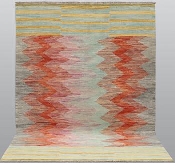 Matta, Kelim, modern design, ca 244 x 173 cm.
