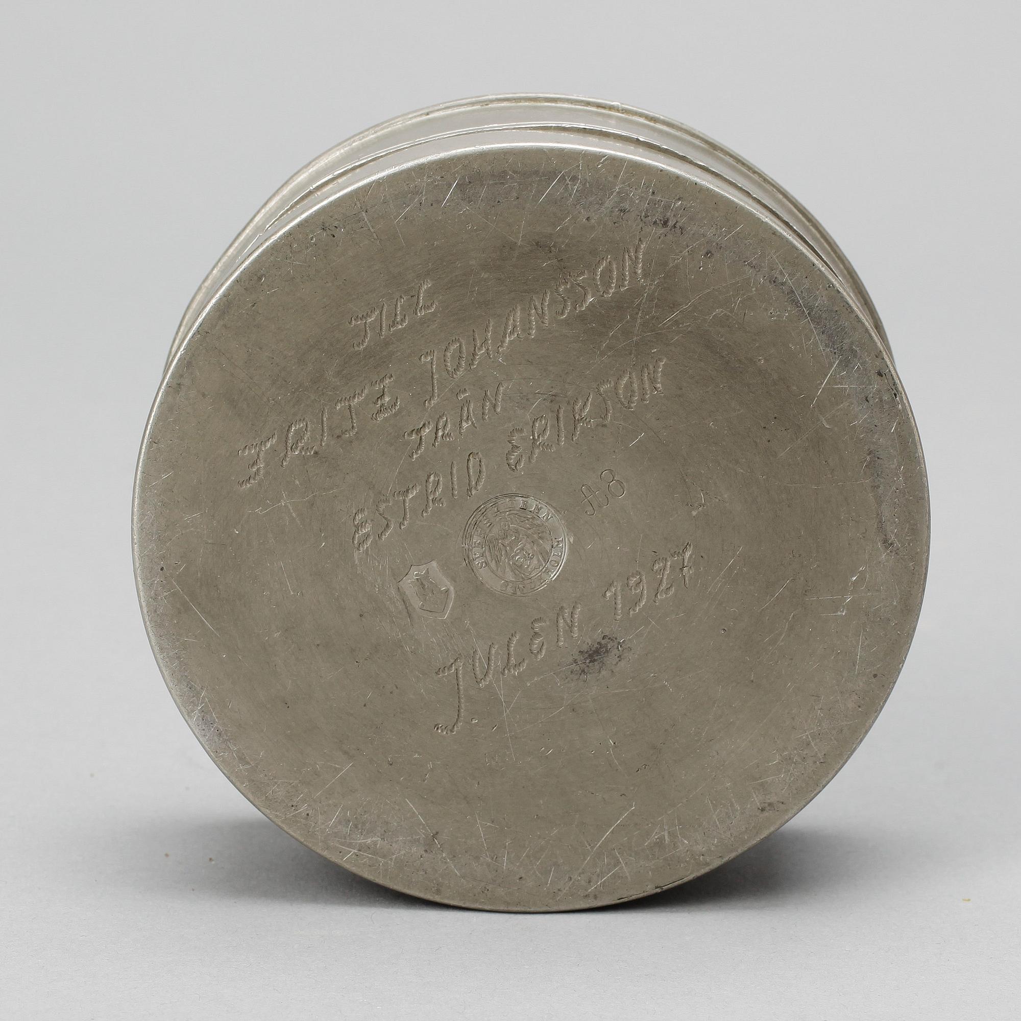 ASK, tenn, Firma Svenskt Tenn, 1927.