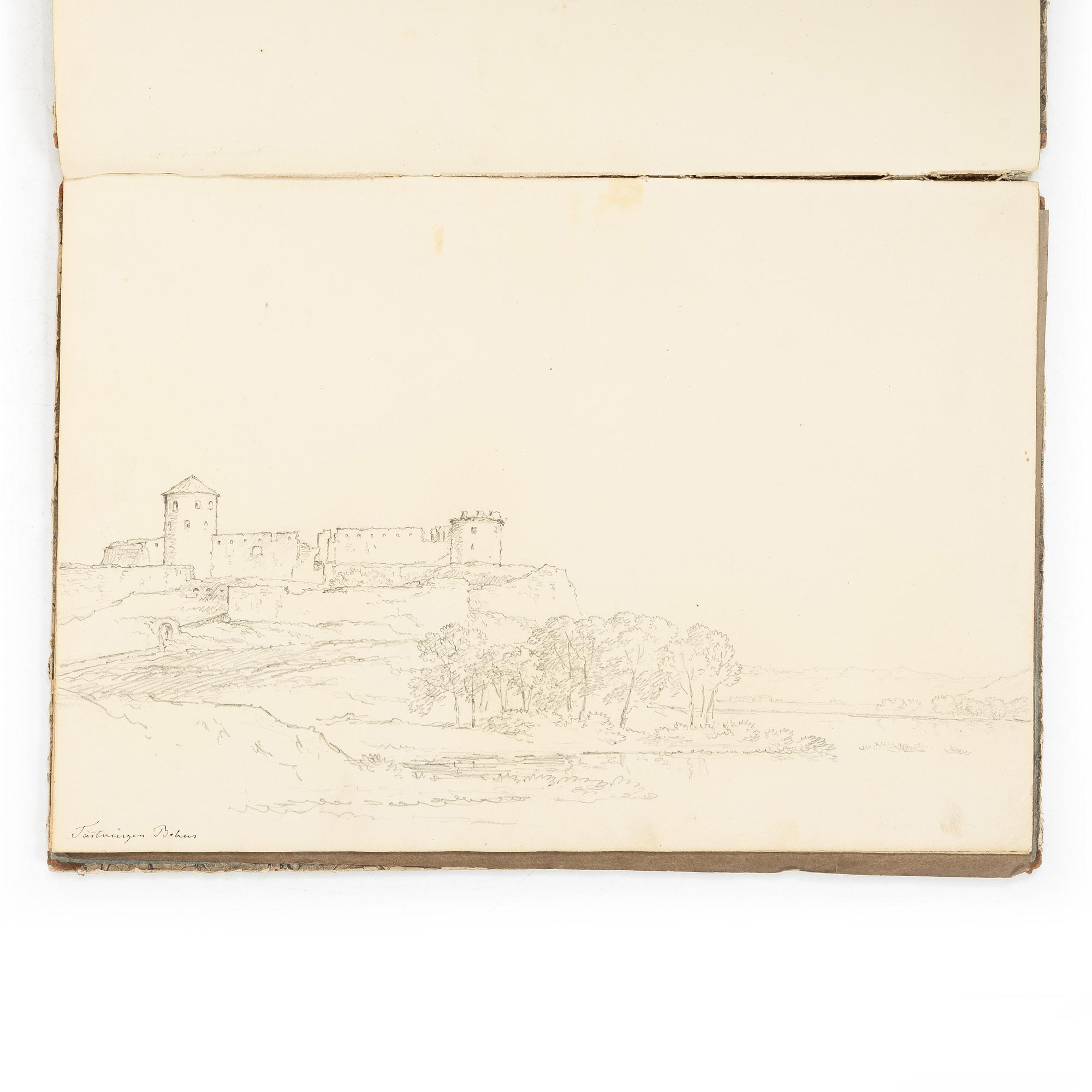 Carl Johan Fahlcrantz, Sketchbook with 28 topographical pencil drawings.