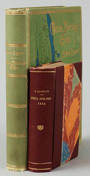 BÖCKER, 2 vol av "Gösta Berlings saga" av Selma Lagerlöf, första upplagan 1891 med 2 delar i en vol resp 1903.