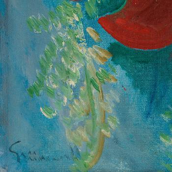 Isaac Grünewald, Stilleben med amaryllis.