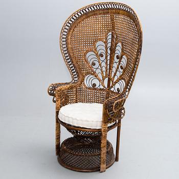 A 1970s rattan 'Peacock chair'.