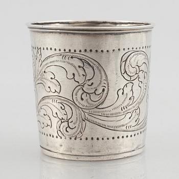 A Norwegian silver beaker, mark of Johan Peter Olsen Rust, Trondheim 1762.